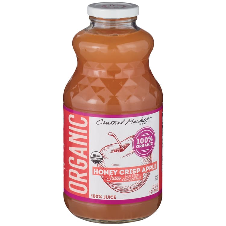 Central Market Organics 100% Honey Crisp Apple Juice