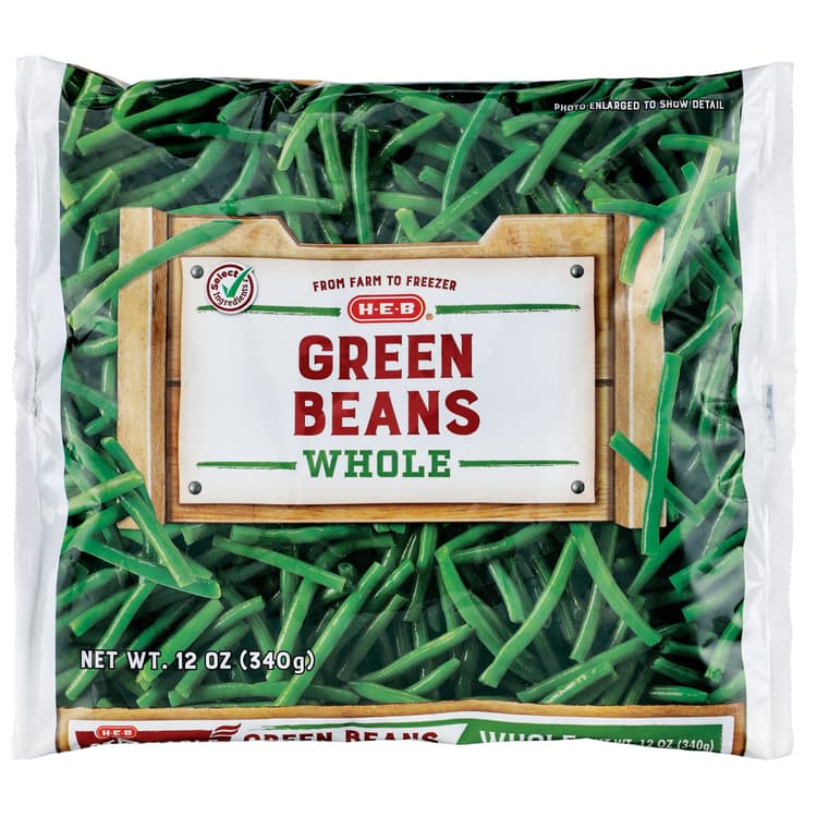 H-E-B  Steamable Whole Green Beans