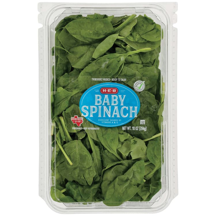 H-E-B Fresh Baby Spinach - Texas-Size