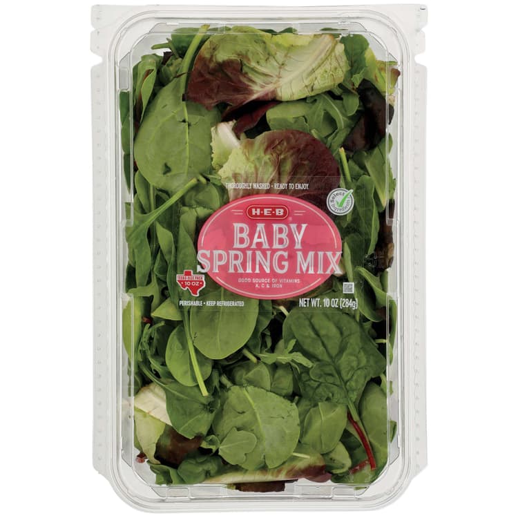 H-E-B Fresh Baby Spring Mix Lettuce - Texas-Size