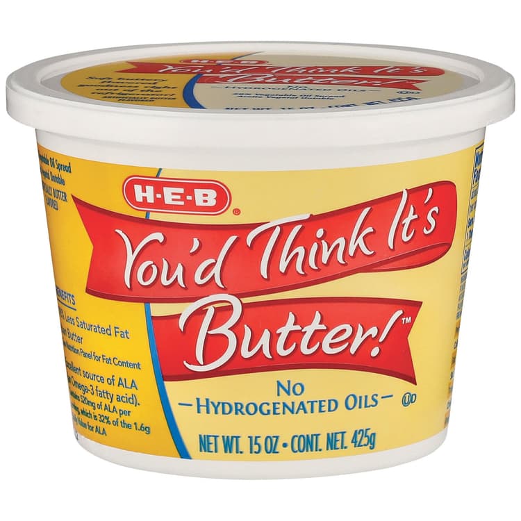 H-E-B You'D Think It'S Butter! 58% Vegetable Oil Spread