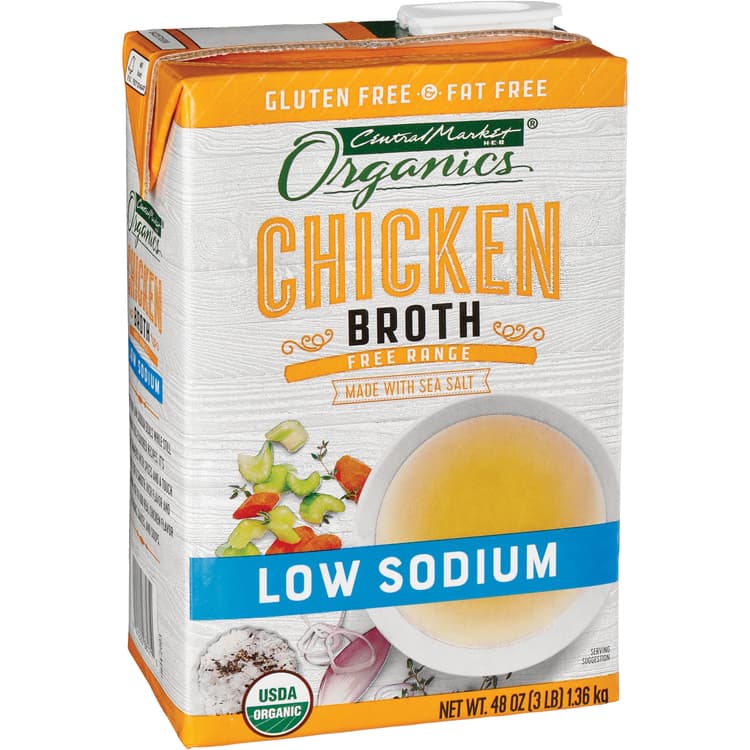 Central Market Organics Low Sodium Free Range Chicken Broth