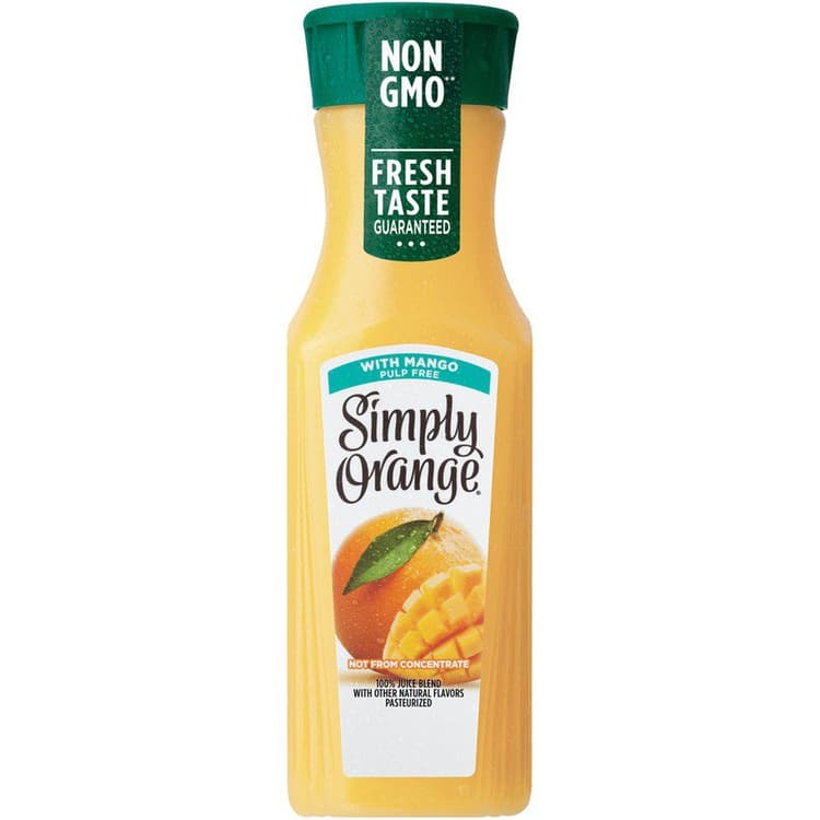 Simply Orange Pulp Free Orange With Mango 100% Juice Blend
