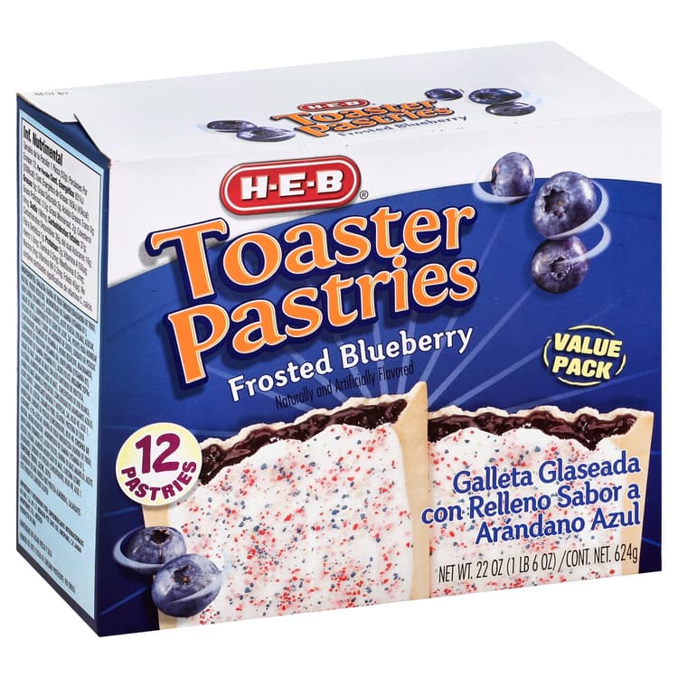 H-E-B Frosted Blueberry Toaster Pastries - Value