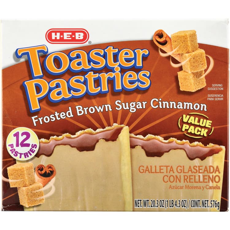H-E-B Frosted Brown Sugar Cinnamon Toaster Pastries - Value