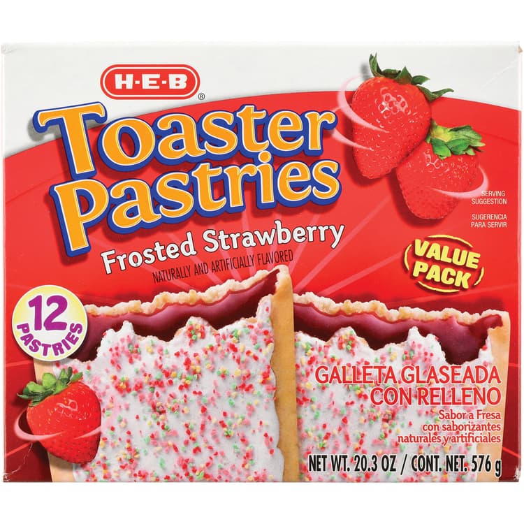 H-E-B Frosted Strawberry Toaster Pastries - Value