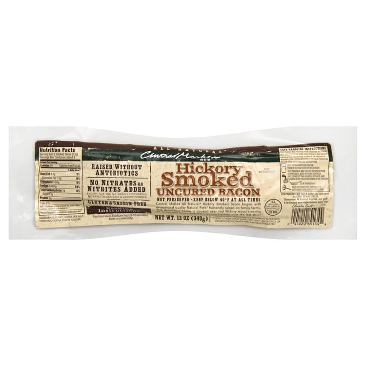 Central Market Natural Hickory Smoked Uncured Bacon