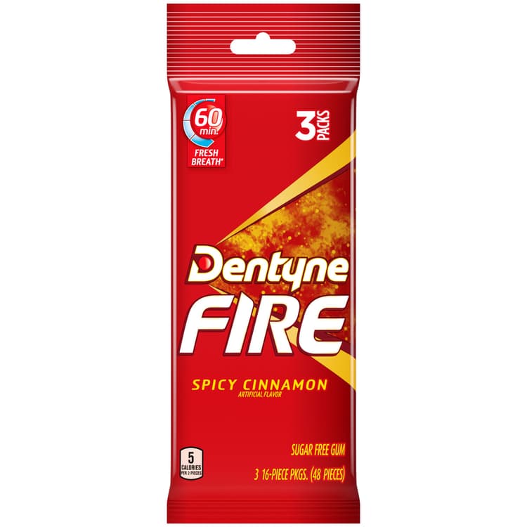 Dentyne Fire Sugar Free Chewing Gum - Spicy Cinnamon