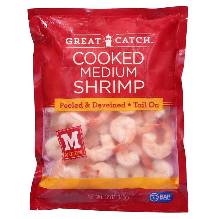 Great Catch  Peeled Deveined Tail-On Medium Cooked Shrimp