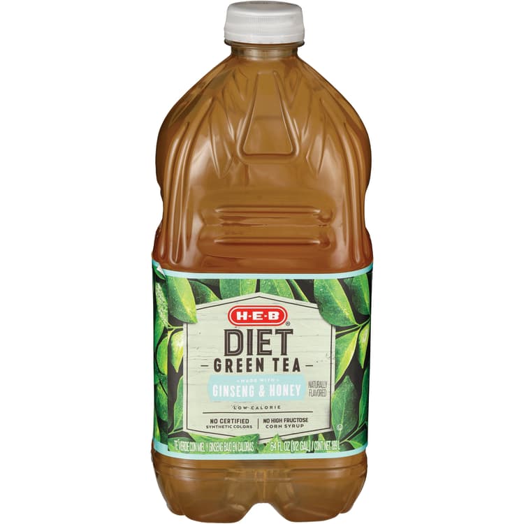 H-E-B Diet Green Tea With Ginseng & Honey