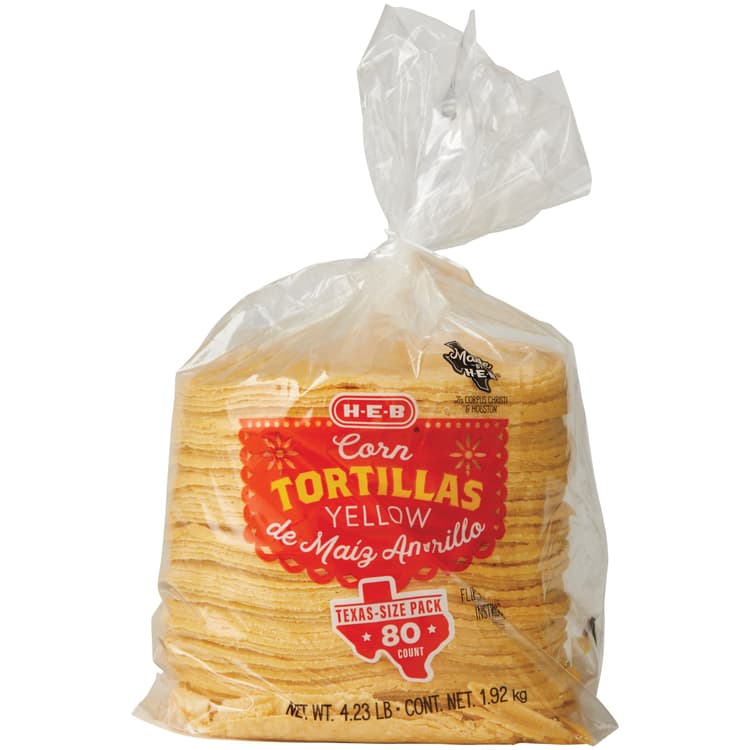 H-E-B Yellow Corn Tortillas - Texas-Size