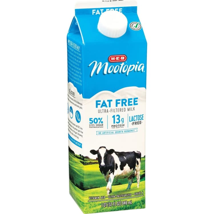 H-E-B Mootopia Lactose-Free Fat-Free Milk