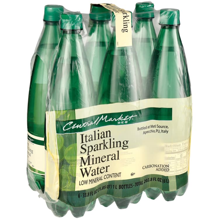 Central Market Italian Sparkling Mineral Water Bottles