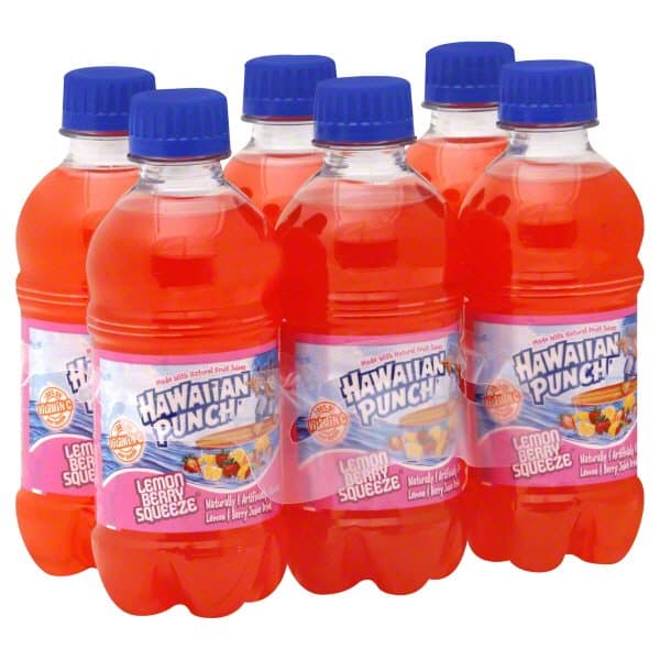 Hawaiian Punch Lemon Berry Squeeze Juice Drink Bottles