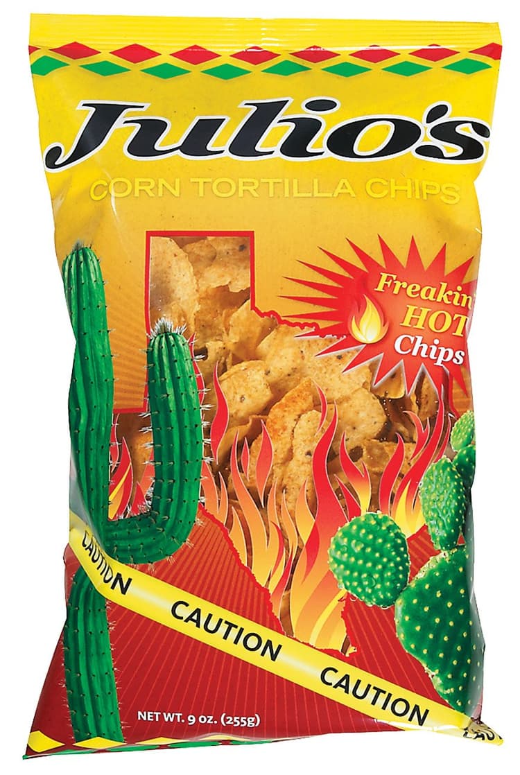 Julio'S Tortilla Chips Corn Freakin Hot