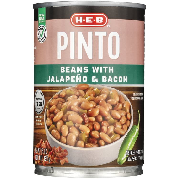 H-E-B Pinto Beans With Jalapenos & Bacon