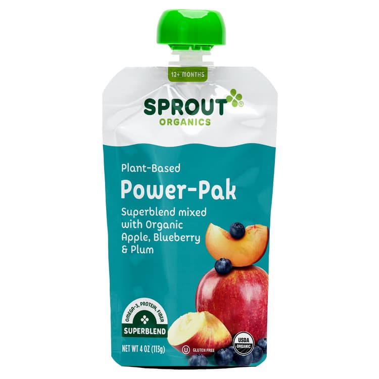 Sprout Organics Power-Pak Pouch - Superblend With Apple Blueberry & Plum