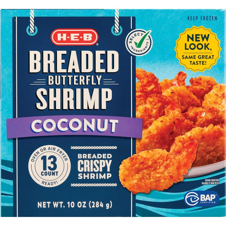 H-E-B  Coconut Breaded Butterfly Shrimp