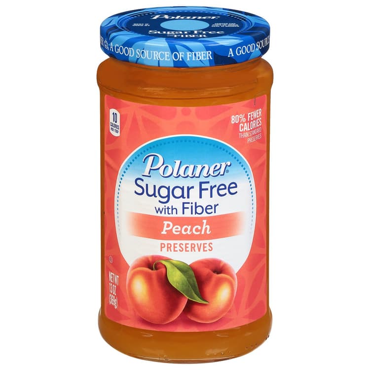 Polaner Sugar Free Peach Preserves With Fiber