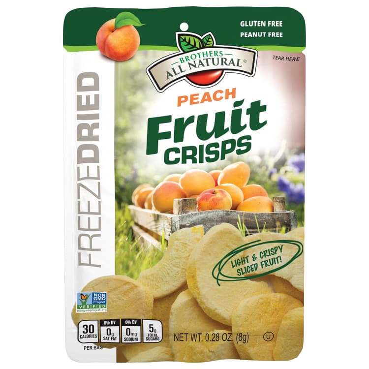Brothers All Natural Peach Freeze-Dried Fruit Crisps