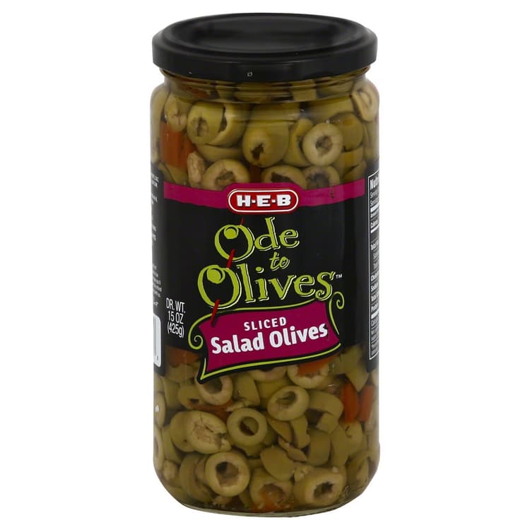 H-E-B Ode To Olives Sliced Salad Olives