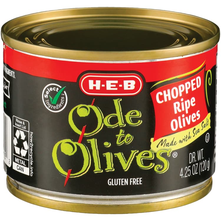 H-E-B Ode To Olives Chopped Ripe Black Olives