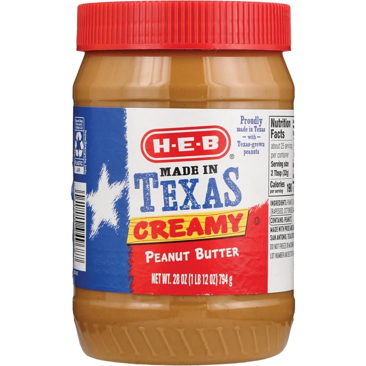 H-E-B Creamy Texas Peanut Butter Spread