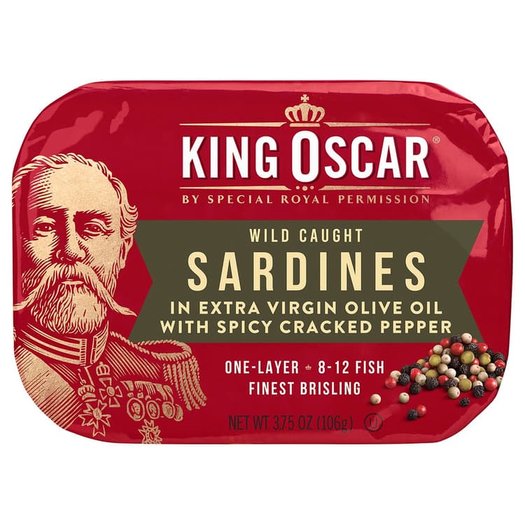 King Oscar Sardines In Extra Virgin Olive Oil With Spicy Cracked Pepper Spicy