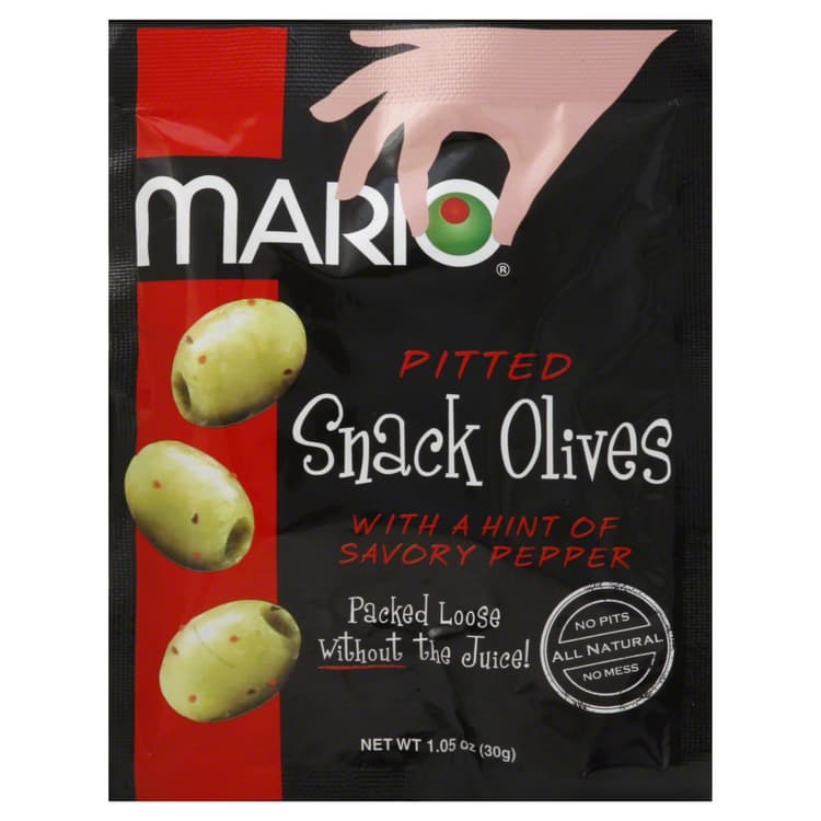 Mario Pitted Snack Olives With A Hint Of Savory Pepper