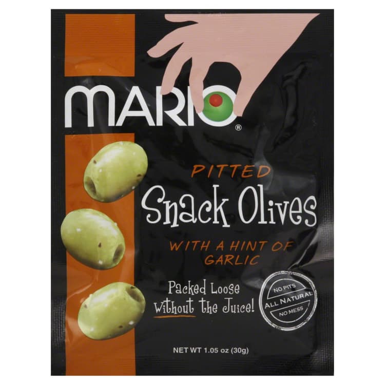 Mario Pitted Snack Olives With A Hint Of Garlic