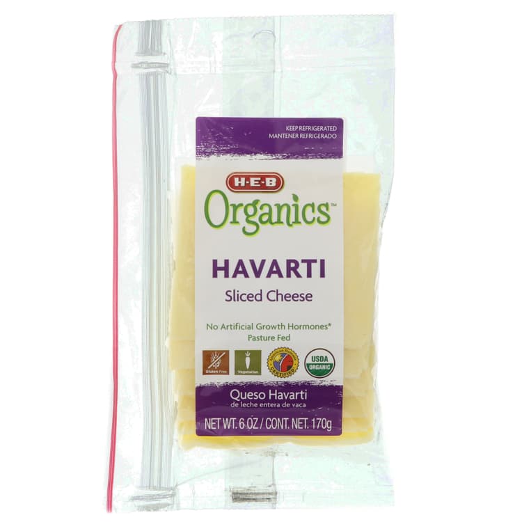 H-E-B Organics Havarti Sliced Cheese