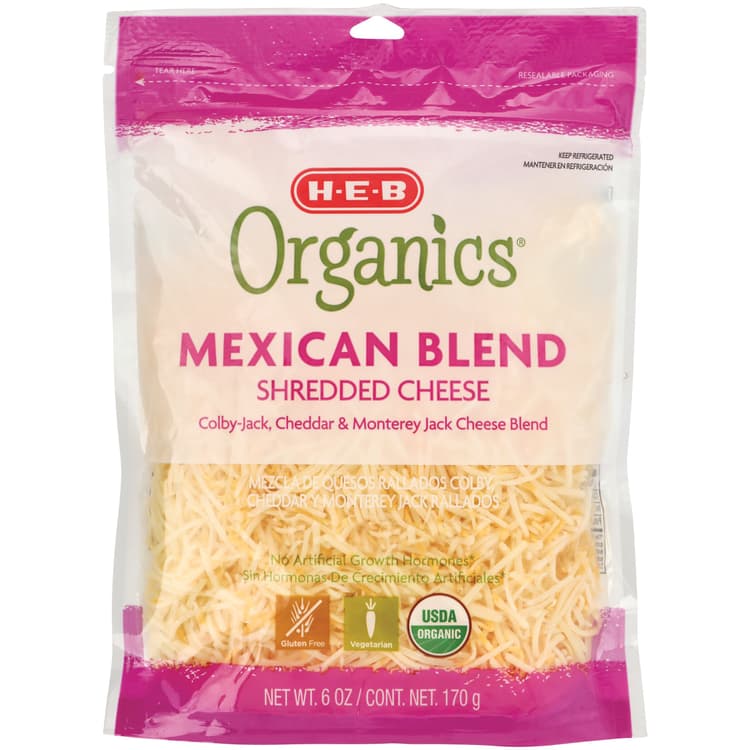H-E-B Organics Mexican Blend Shredded Cheese