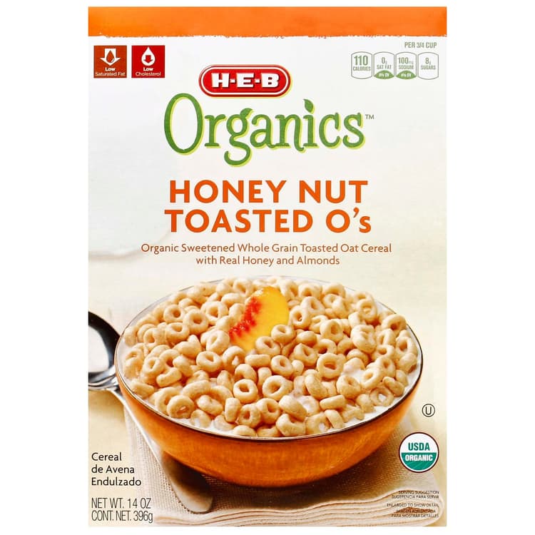 H-E-B Organics Honey Nut Toasted O'S Cereal
