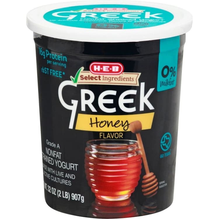 H-E-B Non-Fat Honey Greek Yogurt