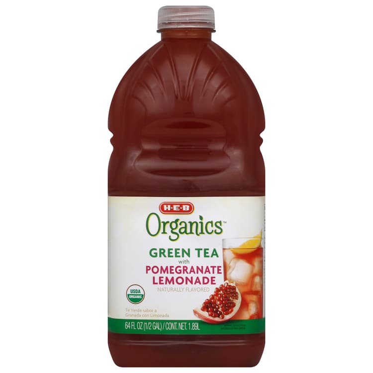 H-E-B Organics Green Tea With Pomegranate Lemonade