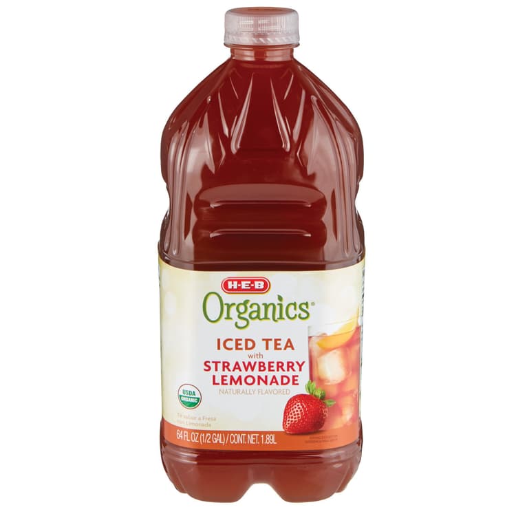 H-E-B Organics Iced Tea With Strawberry Lemonade