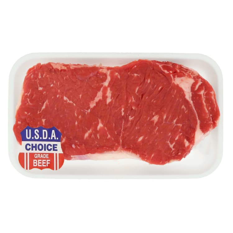 H-E-B Boneless Beef Loin New York Strip Steak, Thick Cut - Usda Choice