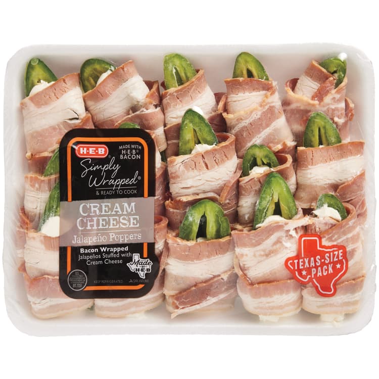 H-E-B Simply Wrapped Cream Cheese Jalapeno Poppers - Value
