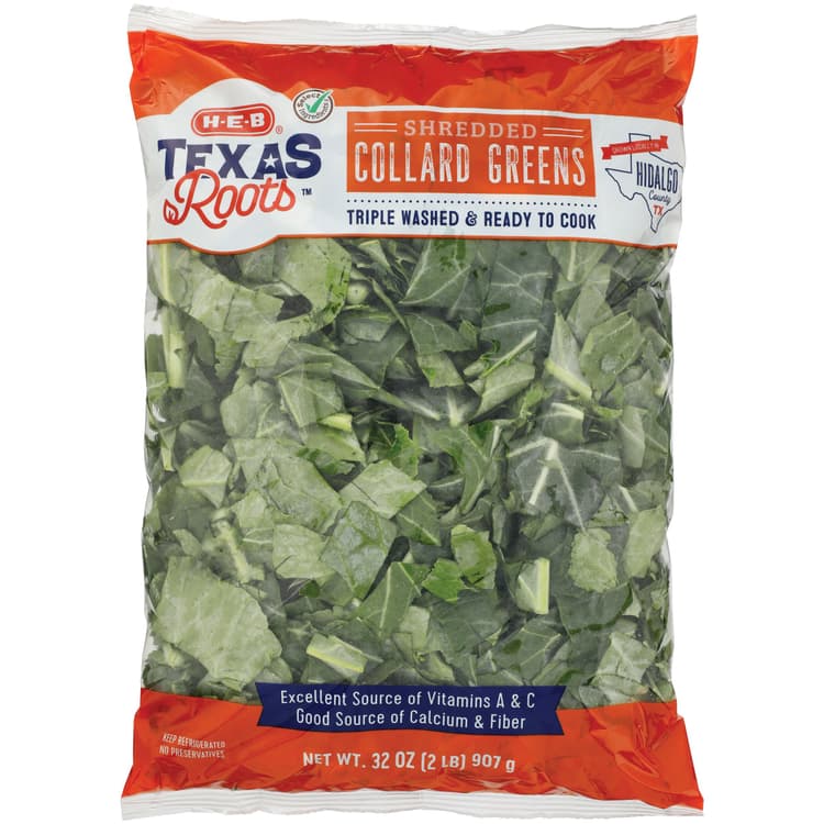 H-E-B Texas Roots Shredded Collard Greens - Texas Size
