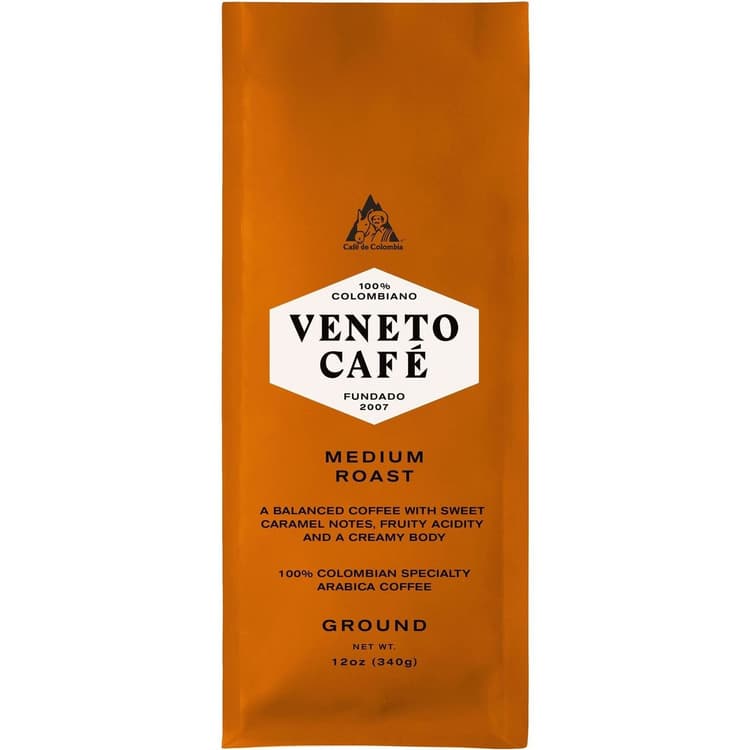 Veneto Cafe 100% Colombian Medium Roast Ground Coffee