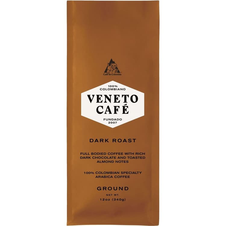 Veneto Cafe 100% Columbian Dark Roast Ground Coffee