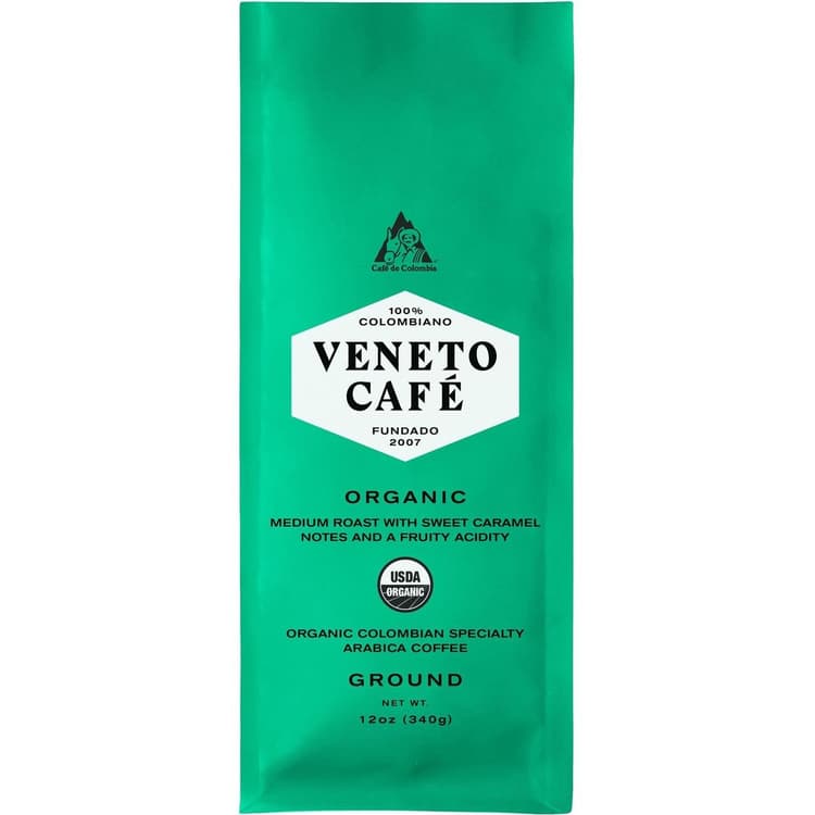 Veneto Cafe Organic 100% Columbian Ground Coffee