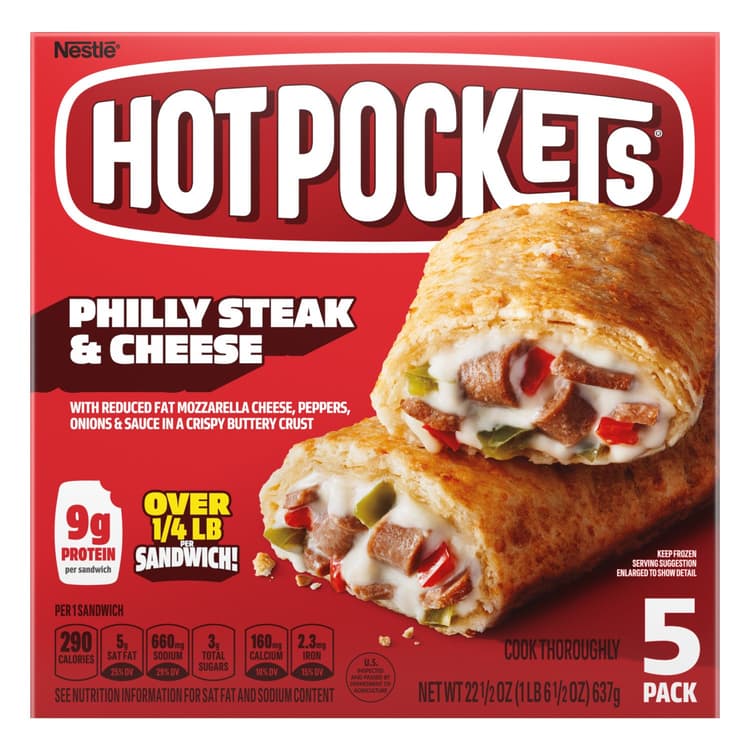 Hot Pockets Philly Steak & Cheese  Sandwiches