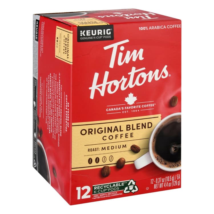 Tim Hortons Coffee K Cup Pods Medium Roast Original Blend