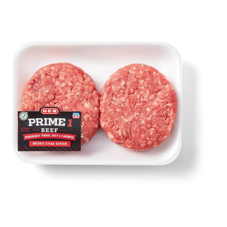 H-E-B Prime 1 Beef Brisket Steak Burger Patties