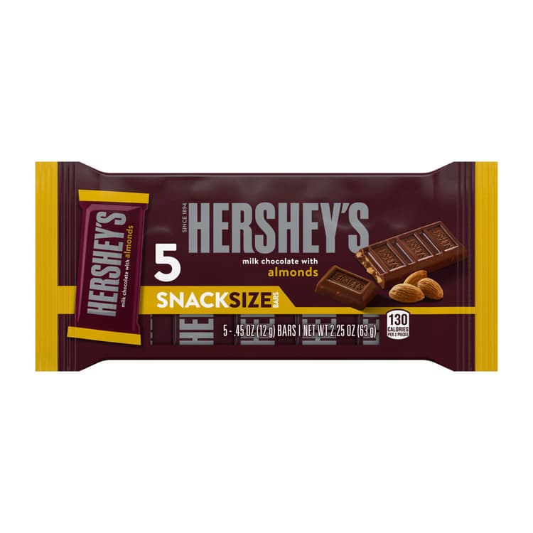 Hershey'S Milk Chocolate Snack Bars With Almonds
