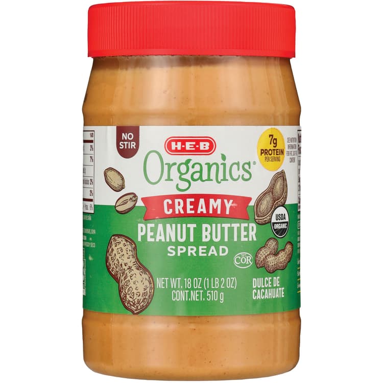 H-E-B Organics Peanut Butter Spread - Creamy