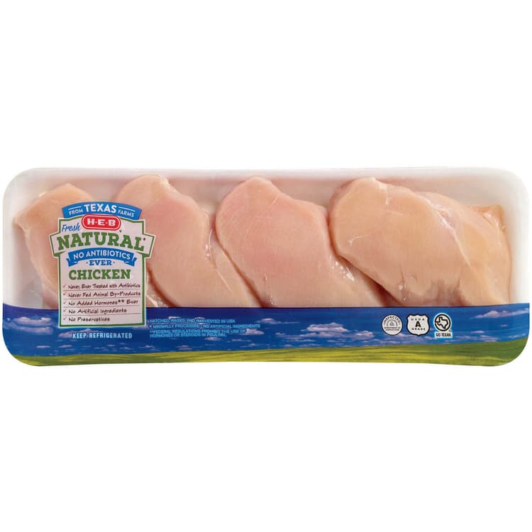 H-E-B Natural Boneless Skinless Chicken Breasts