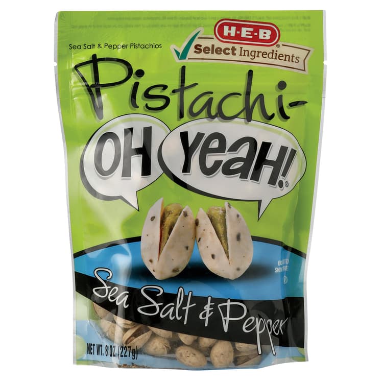 H-E-B Pistachi-Oh Yeah! Pistachios - Sea Salt & Pepper