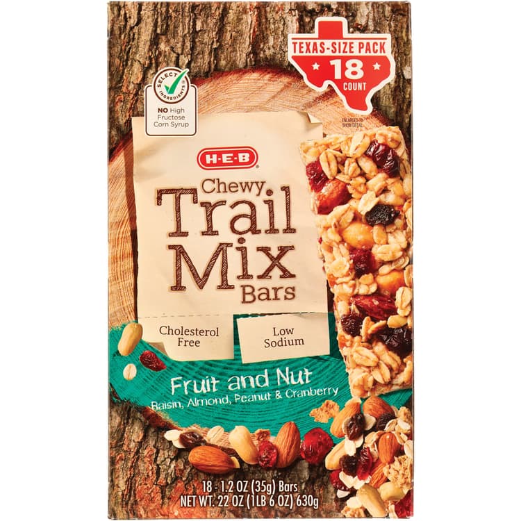 H-E-B Fruit & Nut Chewy Trail Mix Granola Bars - Texas-Size